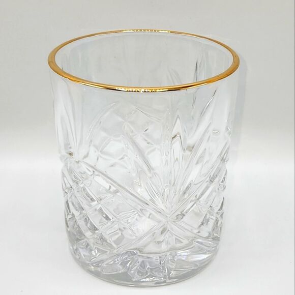 Set Of 4‎ Valencay Gold Embossed  Whiskey Glasses Old Fashioned Drinkware 10.4oz - Picture 6 of 13